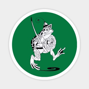 KNIGHT FROG Art Deco Fantastic Animals Magnet